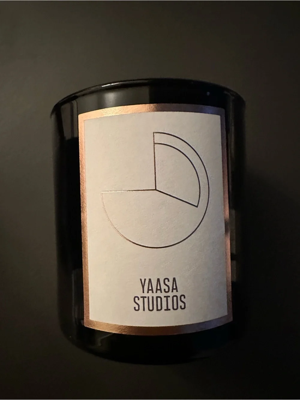 Yaasa Studios - Three Forty Five Scented Candle - Black Glass Candle (Unused)